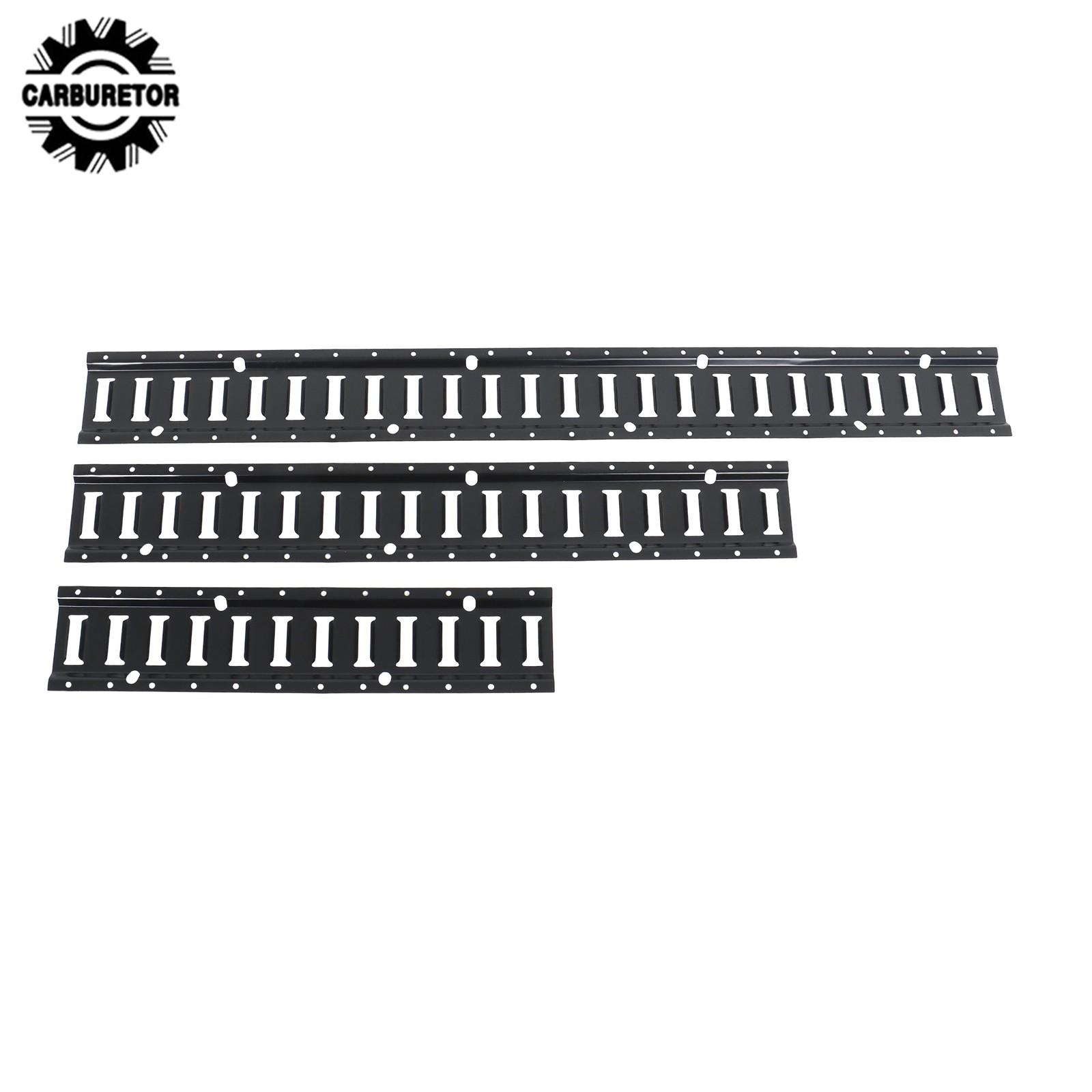 22 Pcs Mixed Size 2ft 3ft 4ft Black E Track Rails Complete Kit With Hardware