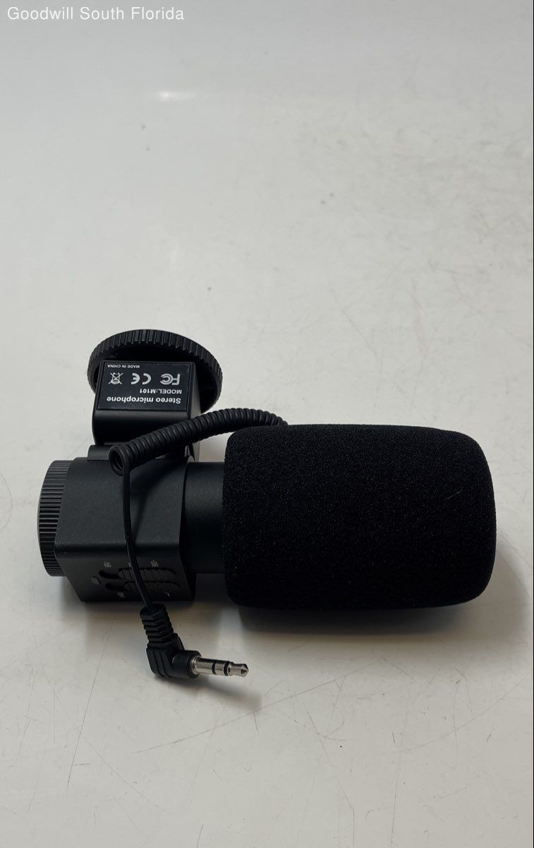 Black Portable Video Recording Interview Stereo Microphone Model M101 Not Tested