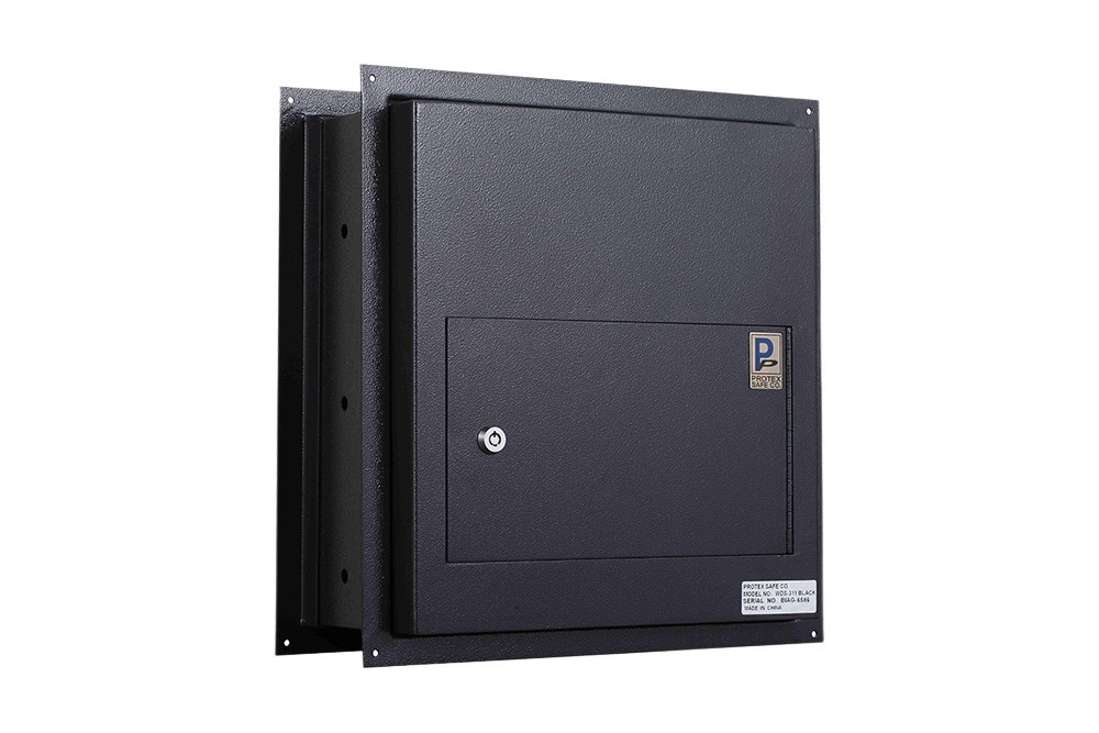 Protex WDS-311-Black Drop Box, Tubular Lock, 12″ Slot, Through-Wall, Anti-Fish