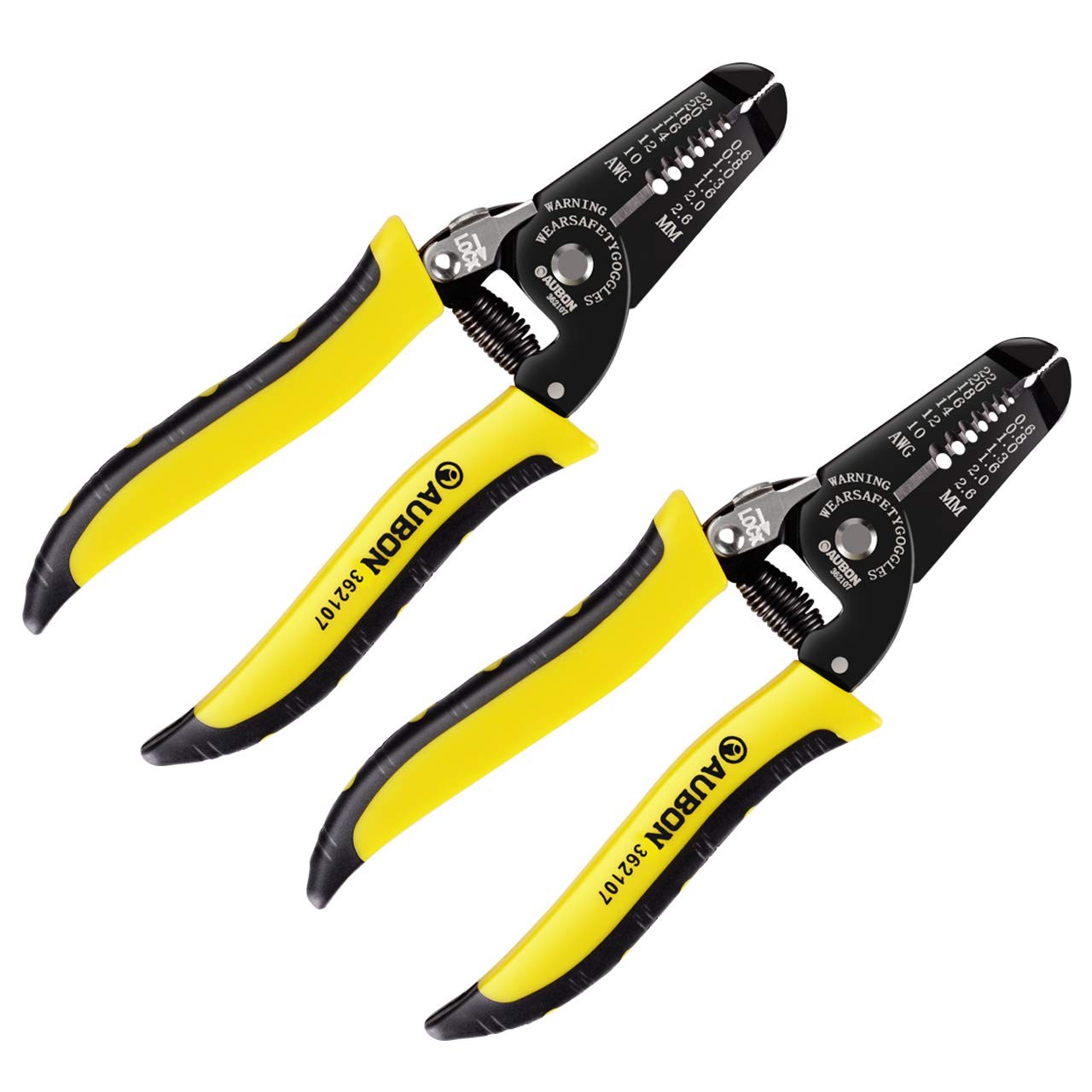 ZUZUAN 2-Pack 10-22 AWG Wire Stripper, Cutter, Gauge Yellow and Black