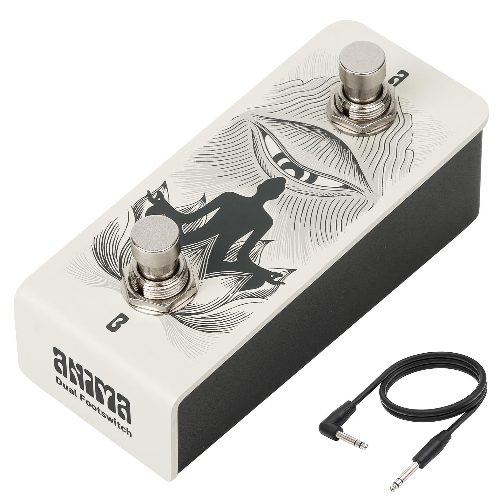 Anima Dual Footswitch Pedal - Dual Momentary TRS Footswitch Controller for Gu...