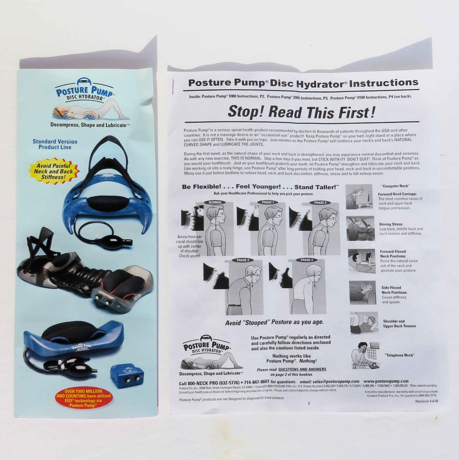 Posture Pro Pump for Neck & Disc Alignment Model 1000 - used