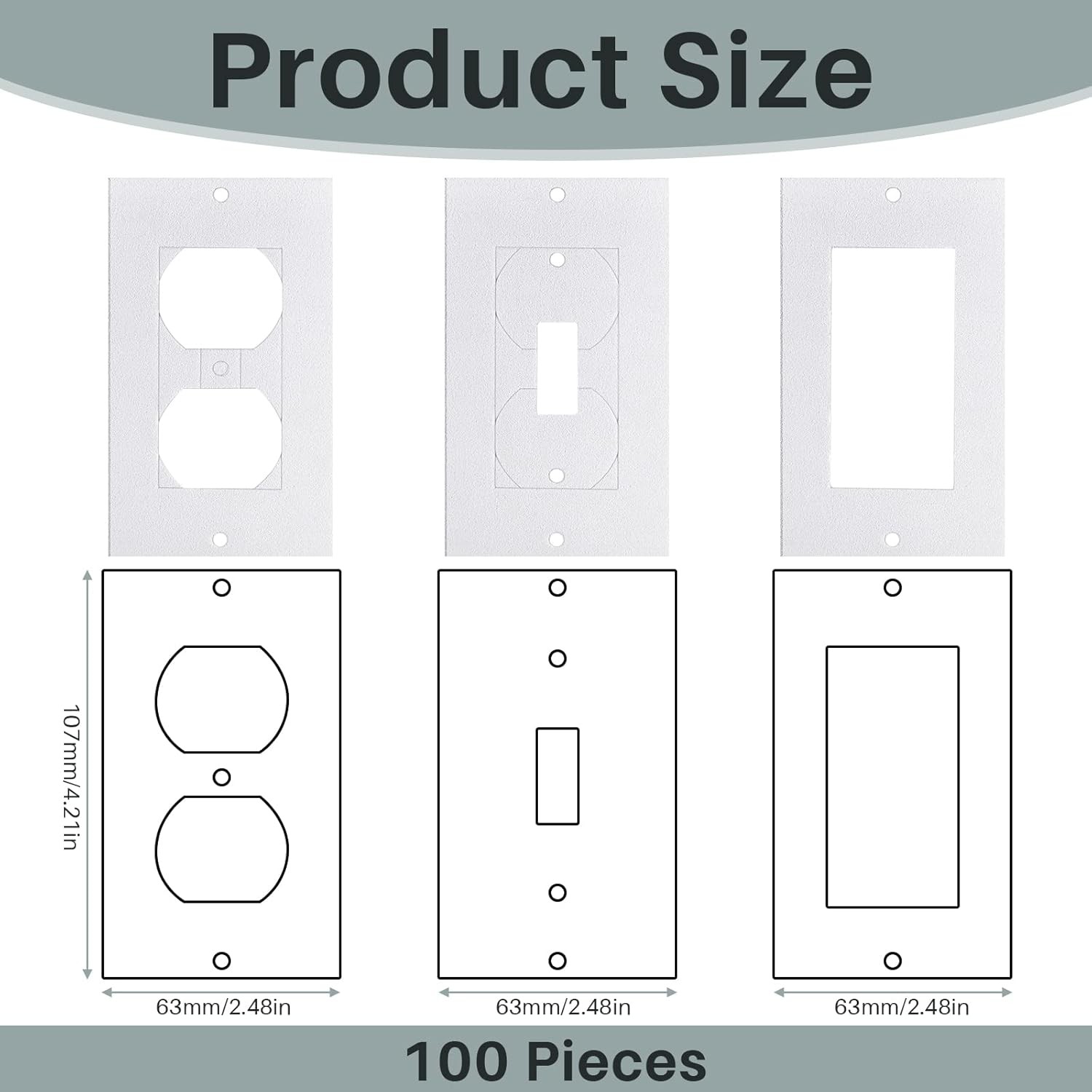 100 Pcs Outlet Insulation and Draft Sealers Foam Insulation Pads Electrical O...