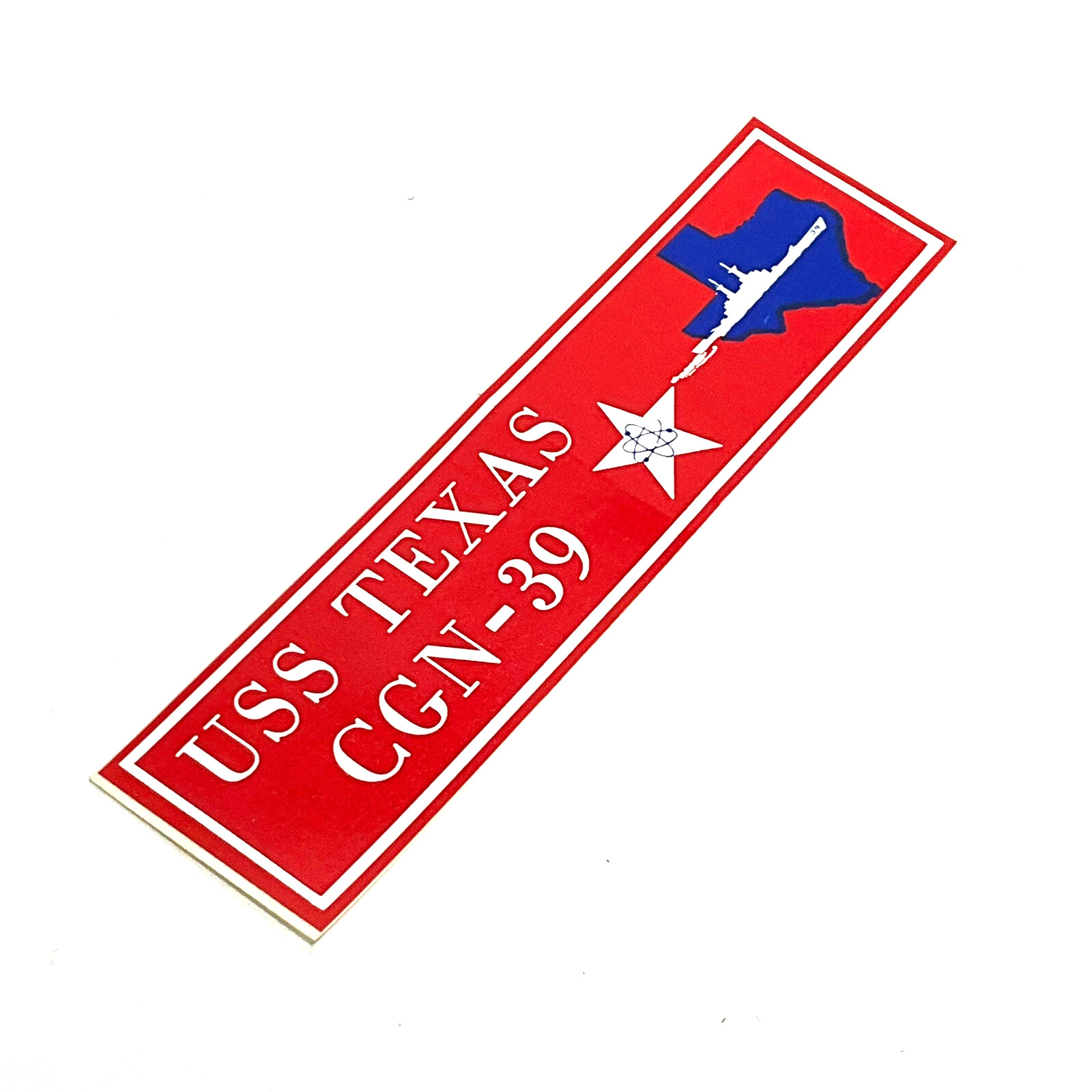 Original Vintage US Navy USS Texas CGN-39 Cruiser Bumper Sticker