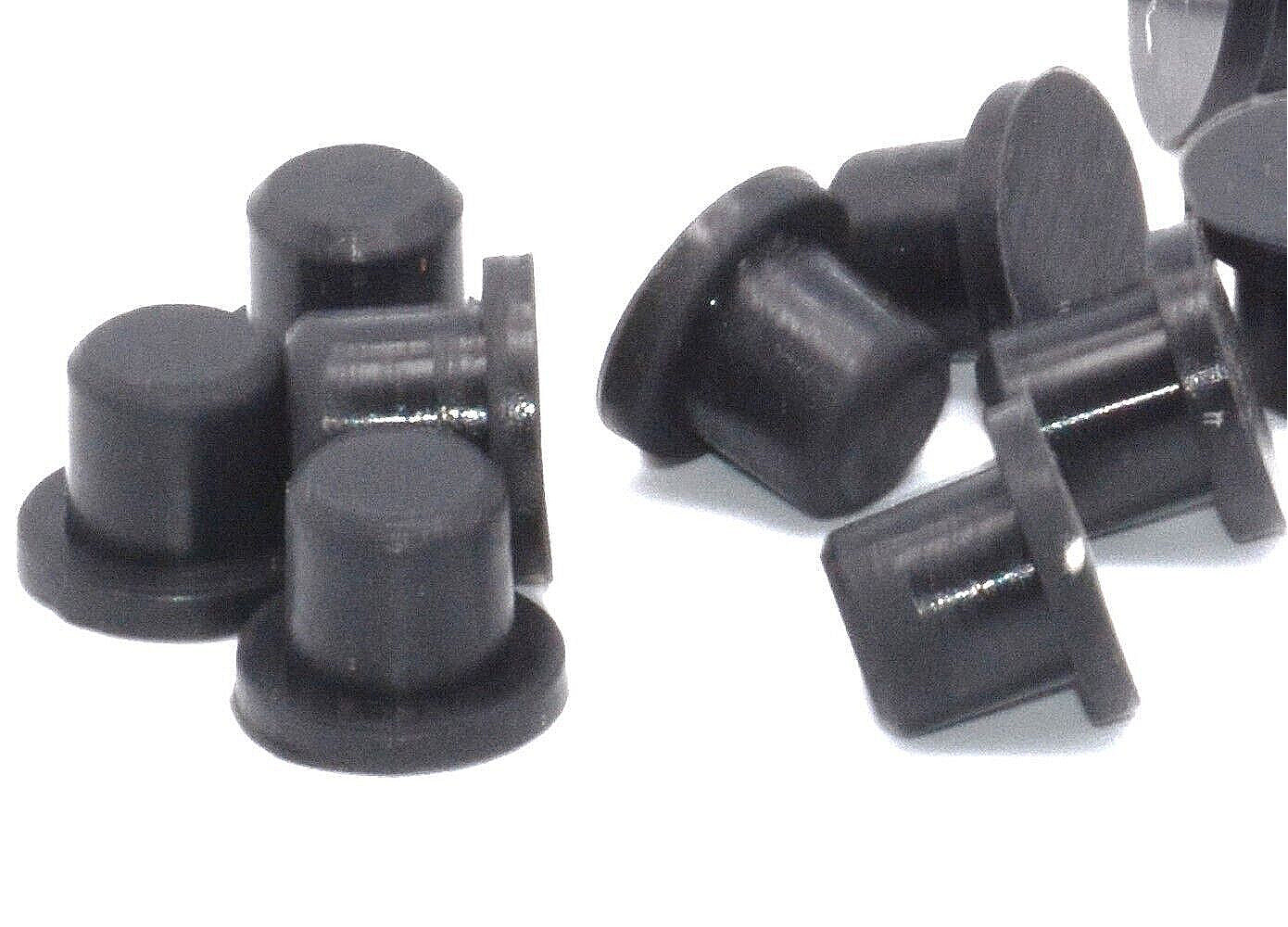 3/8” Rubber Hole Plugs 5/8" OD Compression Push In Stem Bumper 12 Per Pack