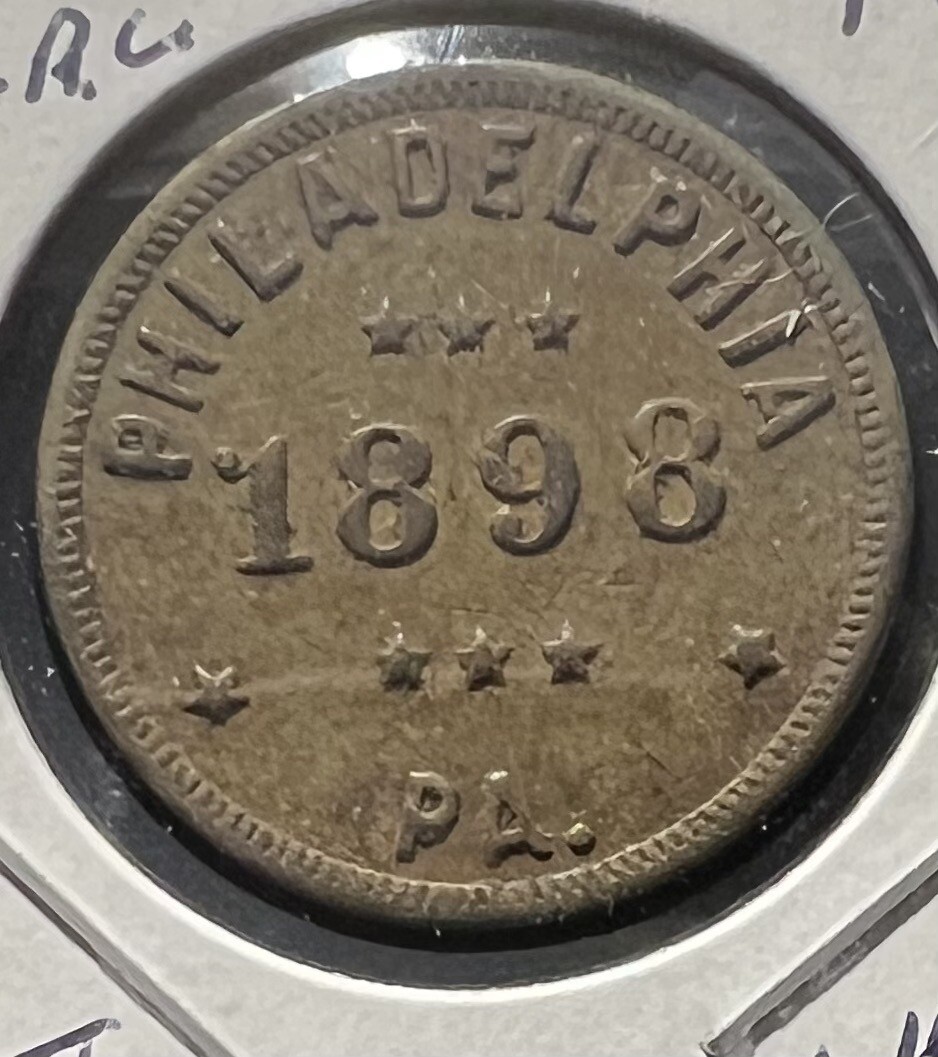 PHILADELPHIA/1898 PARC/POLISH AMERICAN REPUBLICAN CLUB III WARD BRONZE TOKEN 141