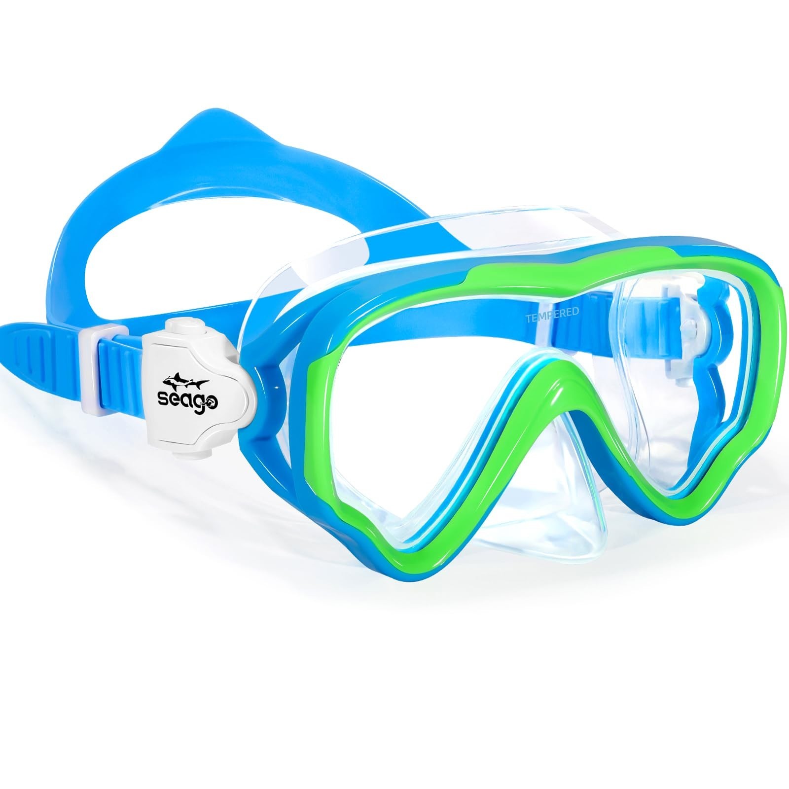 Seago Kids Swim Goggles Snorkel Diving Mask for Youth(5-15), Anti-Fog 180°