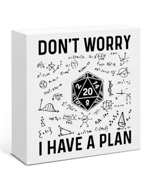 Gamer Decor, Funny DND Gifts for RPG Gamers, Don't Worry I Have A Plan DON