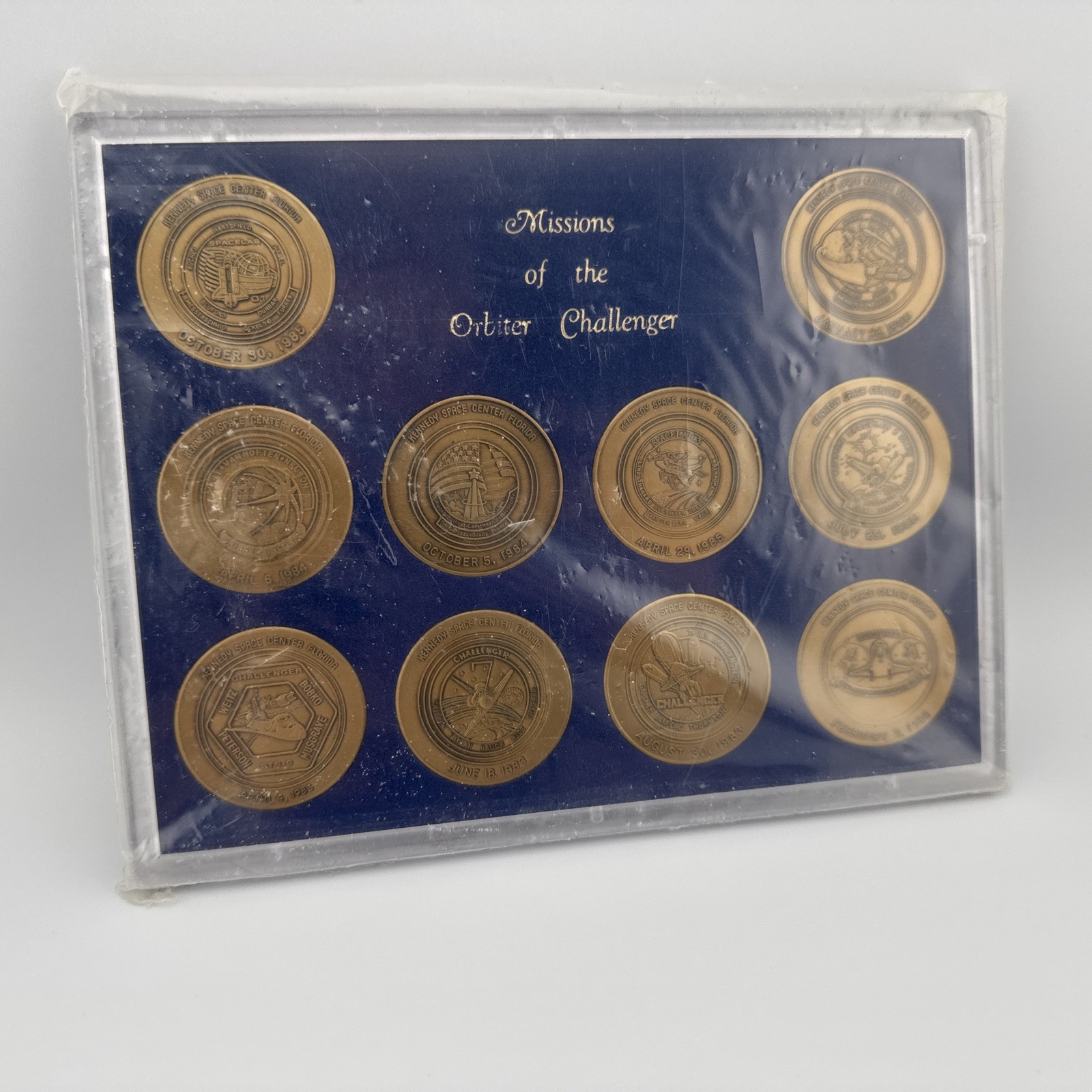 Missions of the Orbiter Challenger Medallion Coin Collector Set