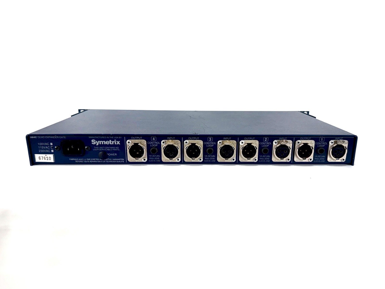 Symetrix 564E Quad Noise Gate / Expander - Sidechain Filters