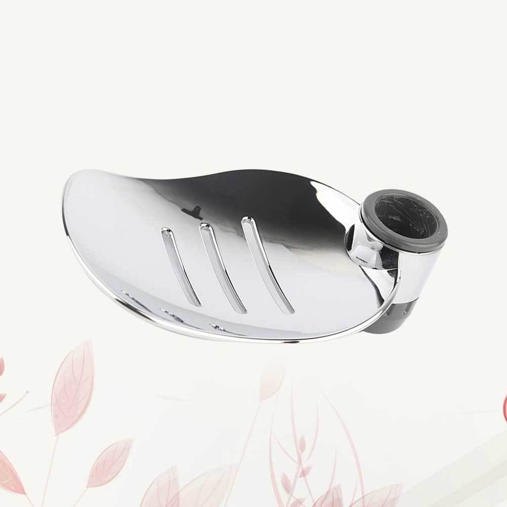 2Pcs Reusable Silver Soap Dish ABS Material Practical Soap Storage Rack