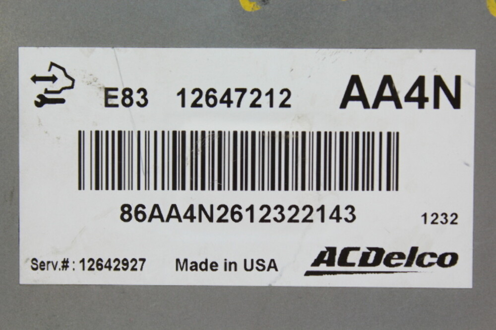 09-14 Pontiac G3 12642927 Computer Brain Engine Control ECU ECM EBX Module