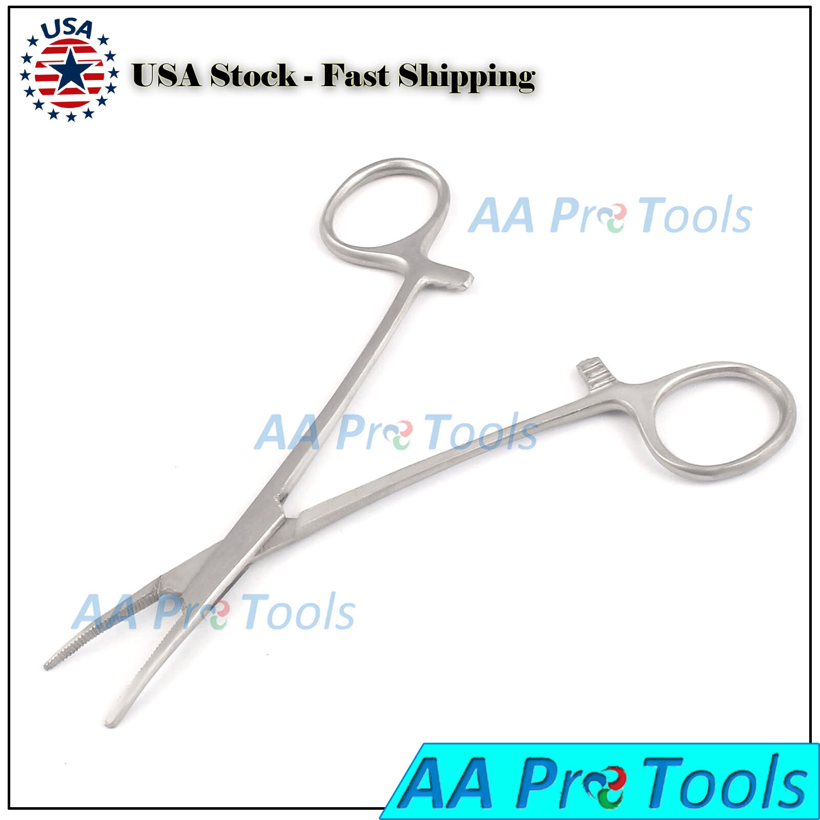 AAPRO Hemostat Locking Forceps Mosquito 5.5" Surgical Dental Curved Instruments