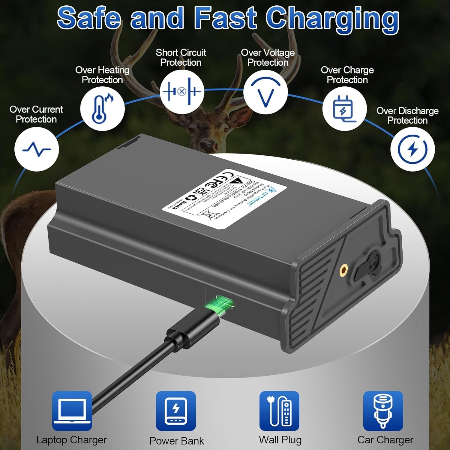 Artman Solar Charging Battery Pack - 4 Pack