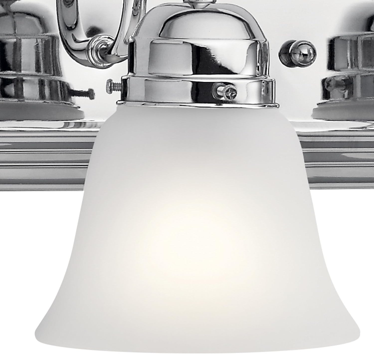 24" 3-Light Vanity Bath Light in Chrome, Modern Bathroom Light with Clear Satin