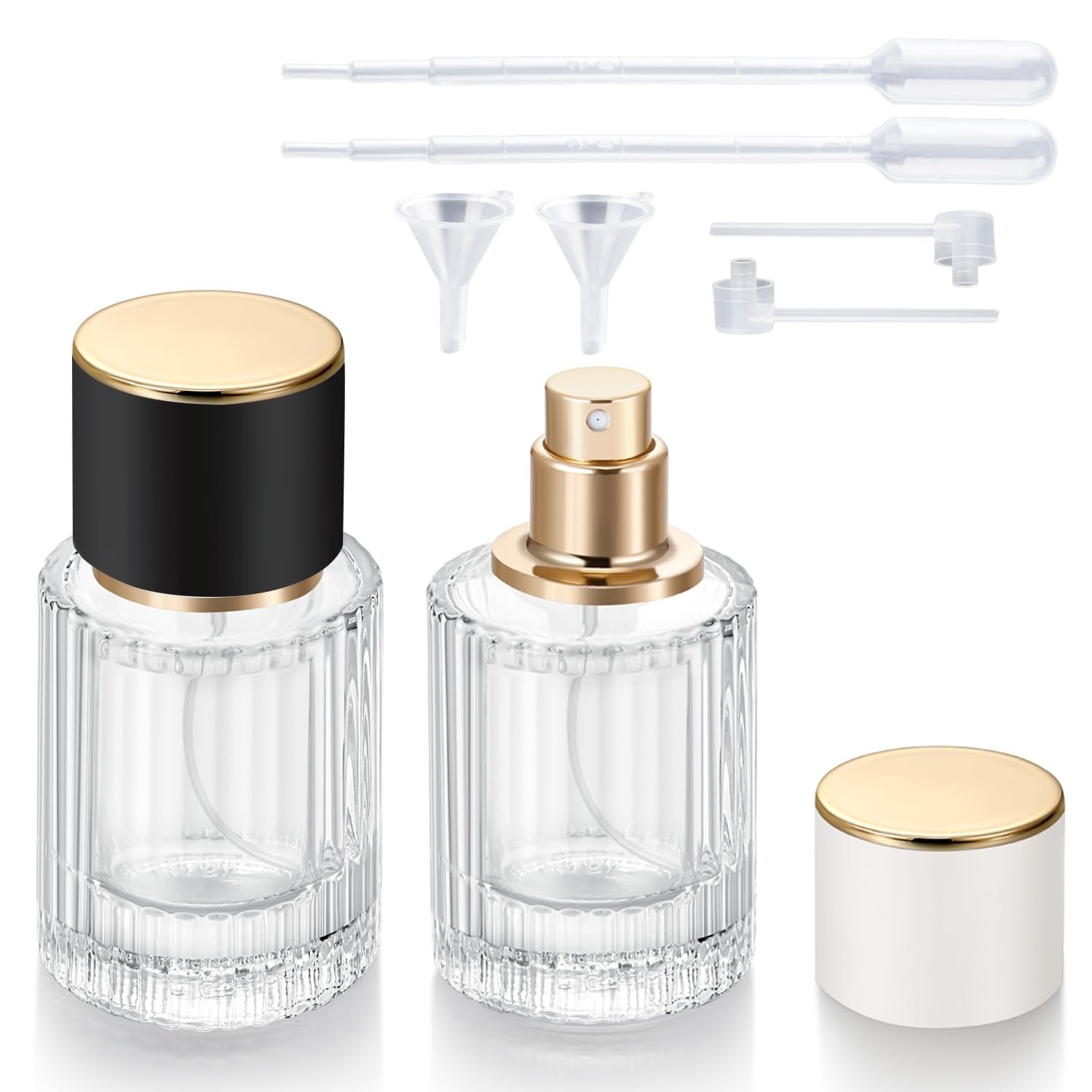 2 Pack 30ml Refillable Perfume Spray Bottles  Fine Mist Travel Atomizers