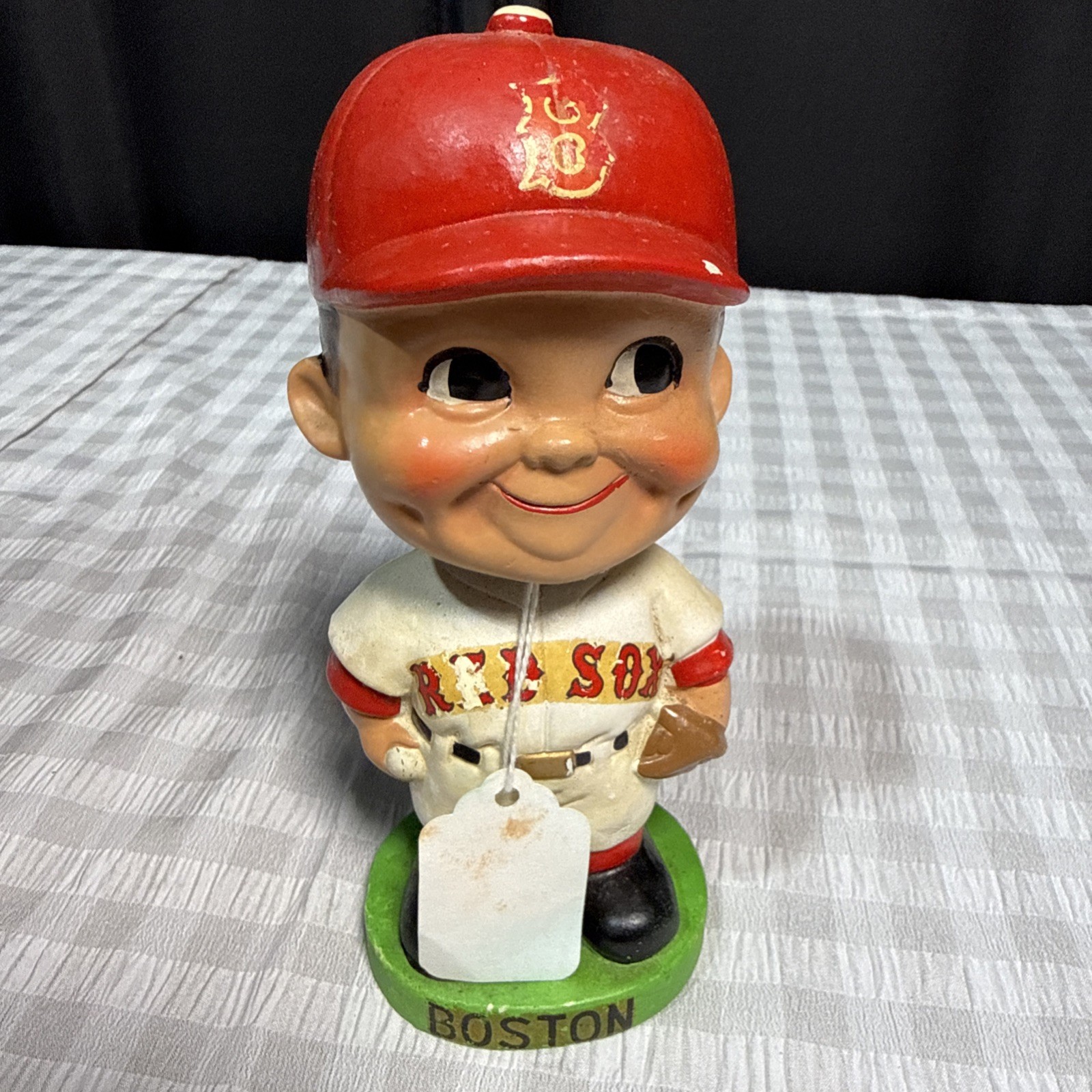 Vintage 1963 Boston Red Sox Bobblehead Nodder Green Base Fielder Japan