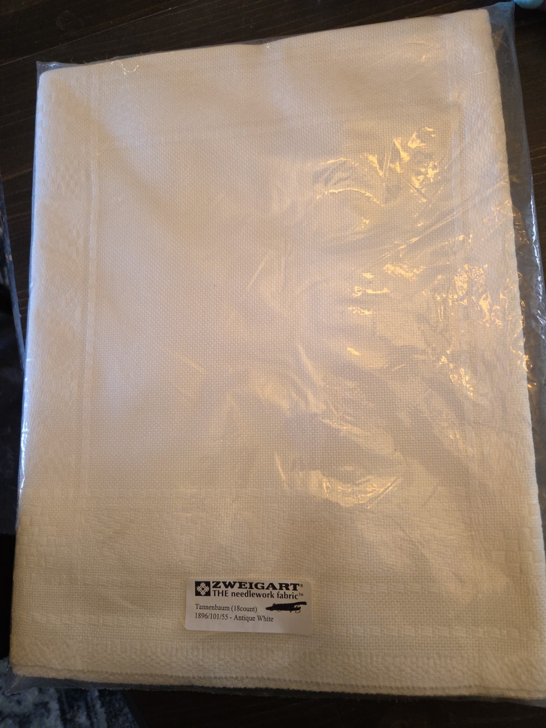 Zweigart Afghan Tannenbaum 18 Count Christmas Needlework Fabric Retired Ivory