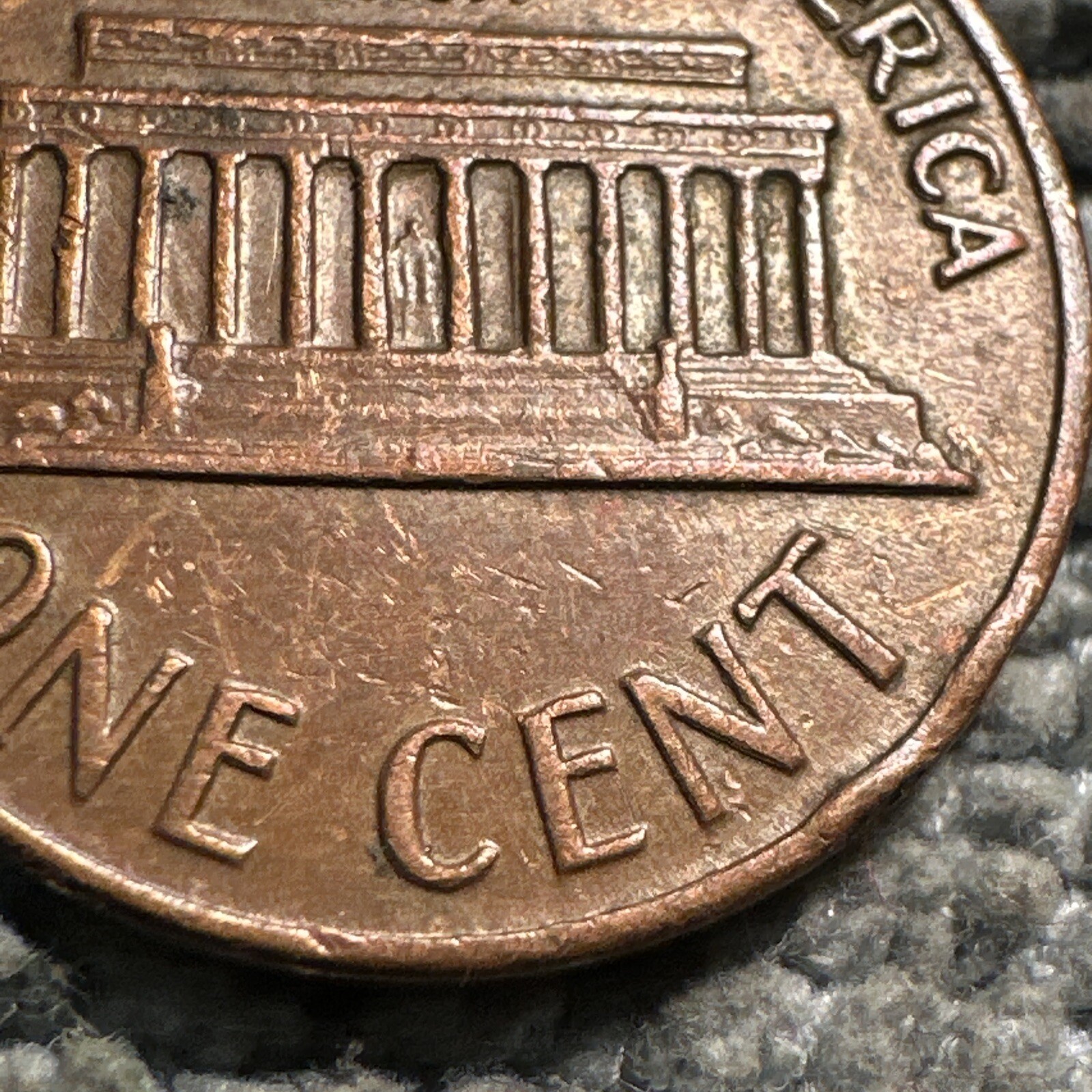 1970 D Lincoln Memorial Cent With A Doubled Die Reverse Machine Doubling