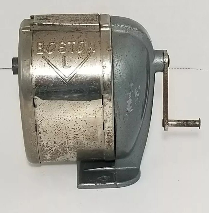 Boston L Model Pencil Sharpener Vintage Model Wall or Desk Mounted Hand Crank