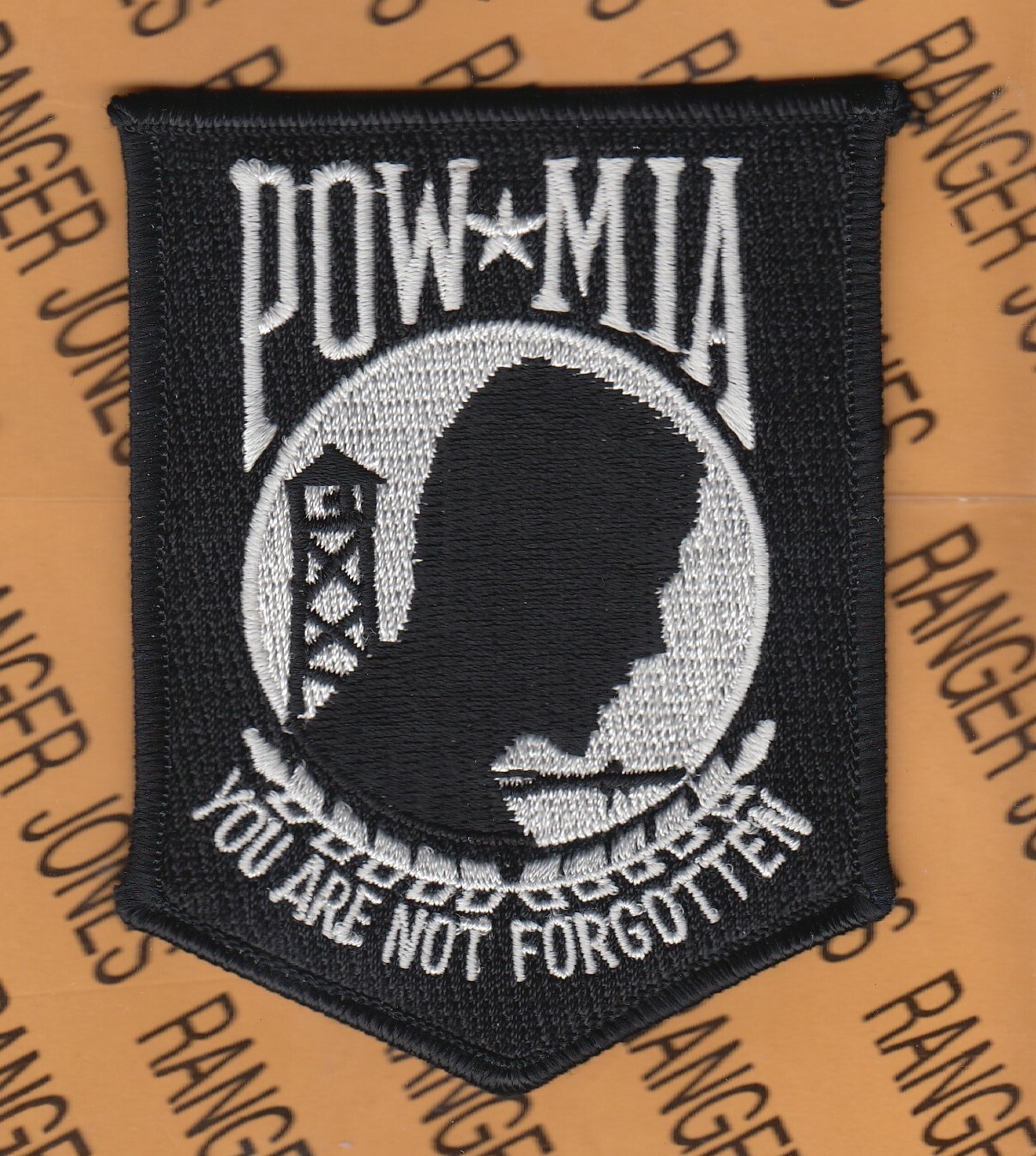 US Military POW * MIA YOU ARE NOT FORGOTTEN 3.75" hat pocket patch