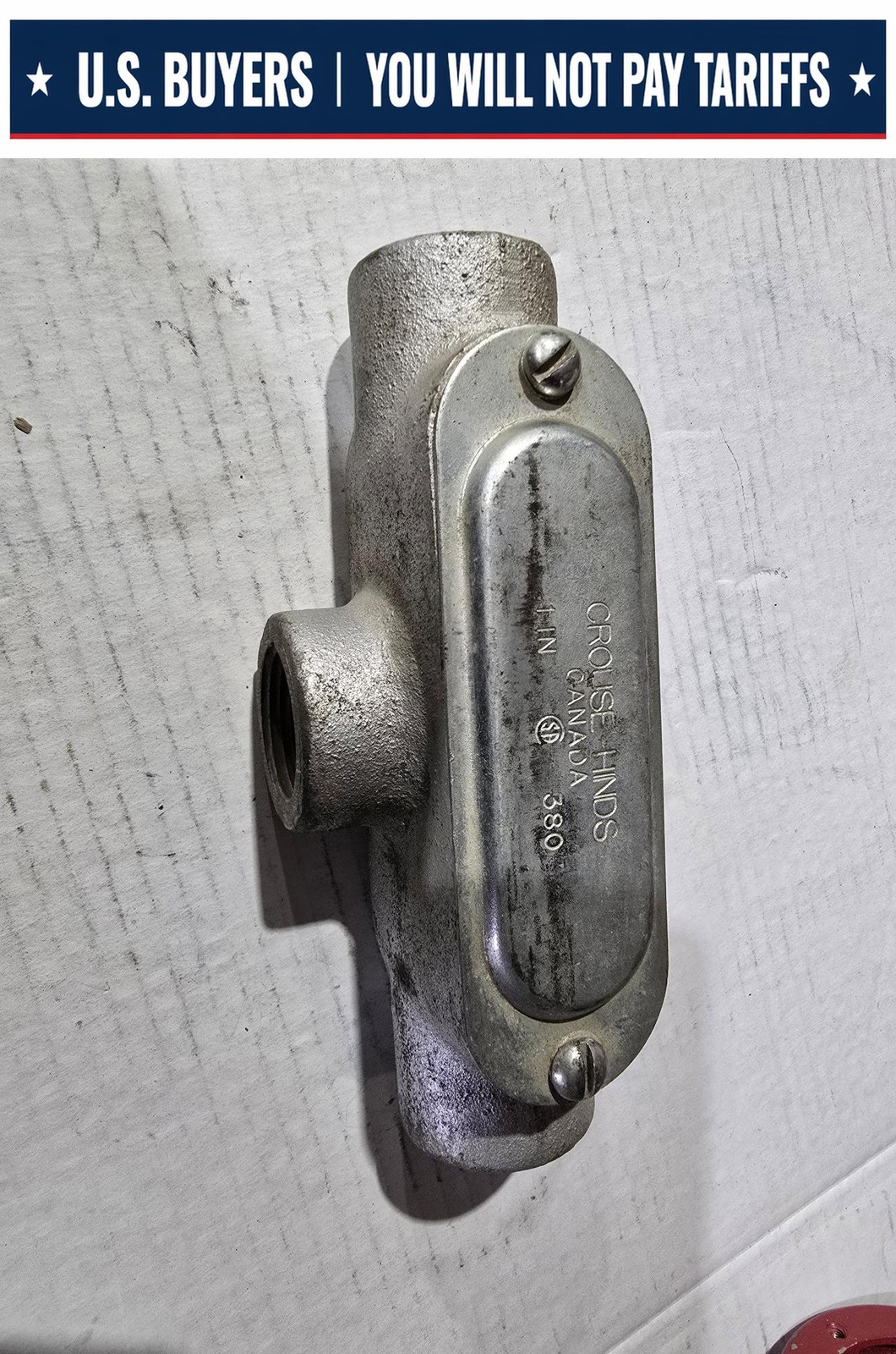CROUSE-HINDS T38 Conduit Body, Rigid, Iron Alloy, T-shaped 1" (USED)