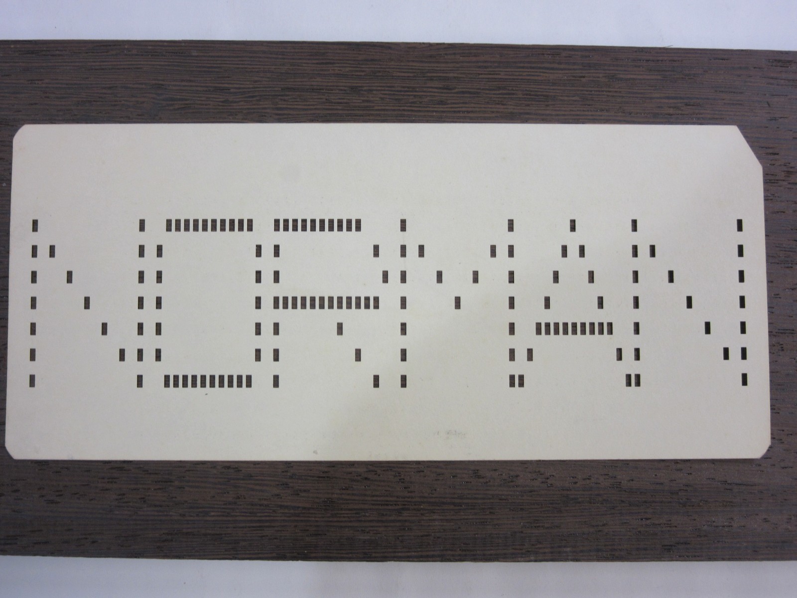 “Norman” Hollerith IBM Computer Key Punch Card from the early 1980's