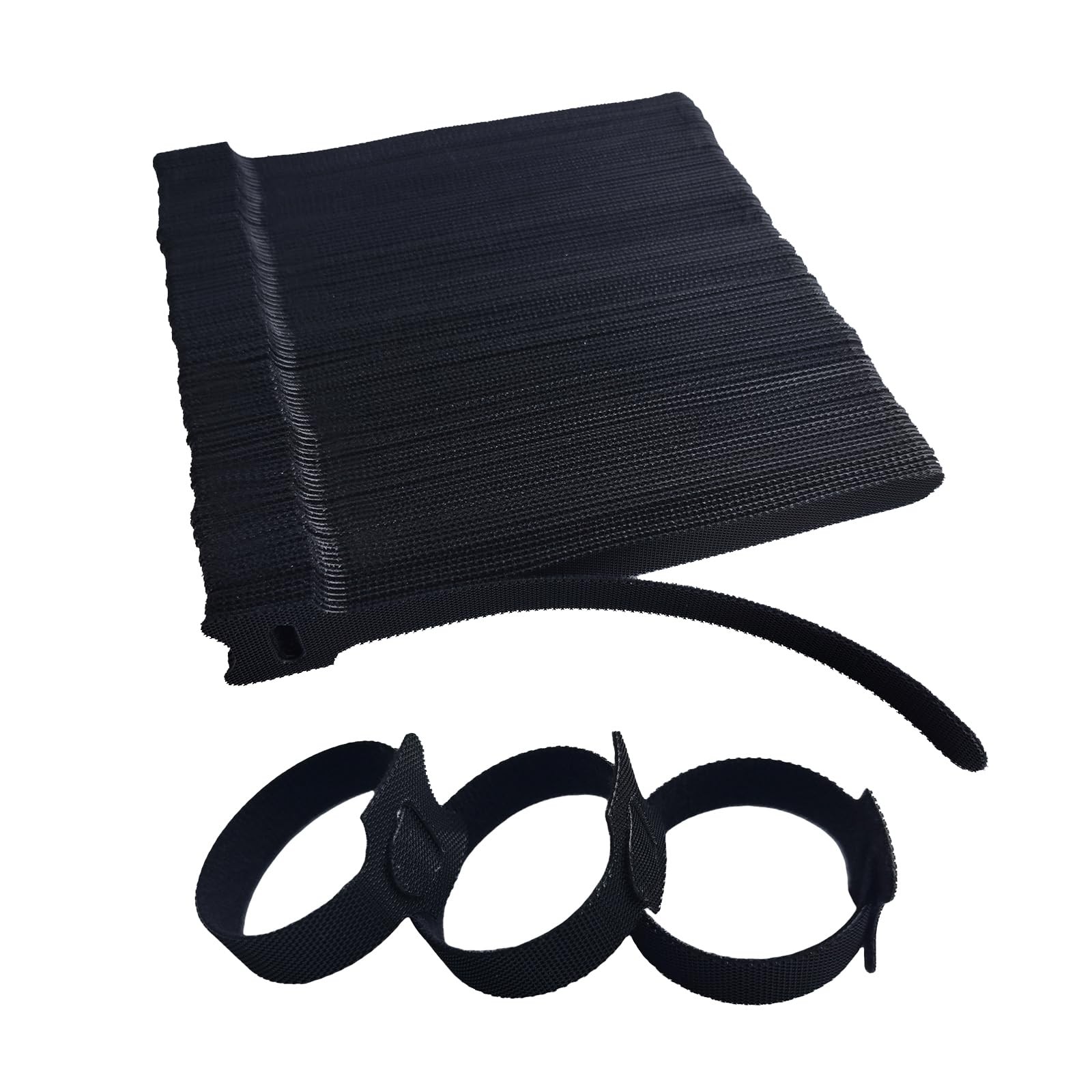 200 PCS 6 Inches Black Reusable Cable Ties, Adjustable Cord Straps, Cable Org...