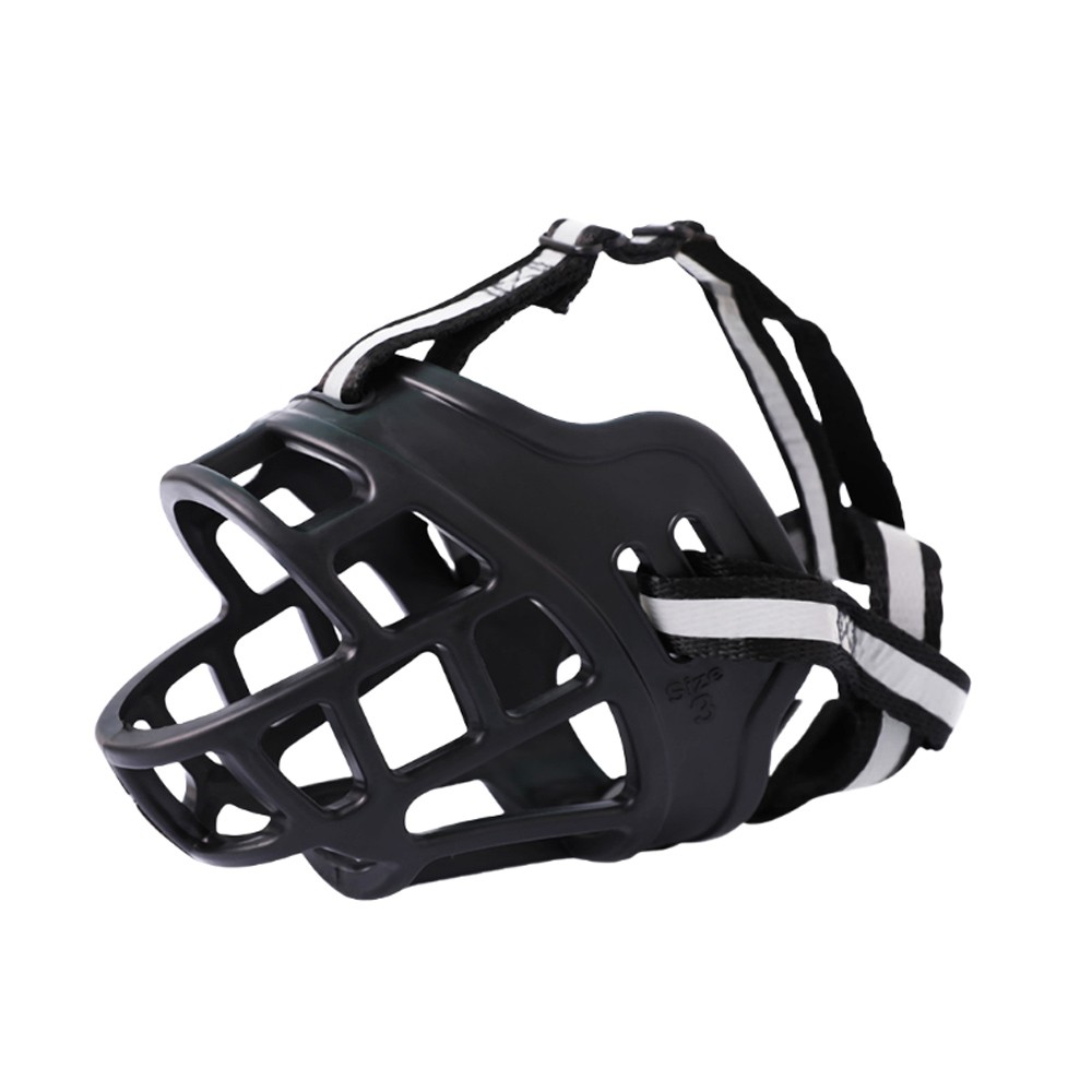 Pet Dog Breathable Basket Muzzle Adjustable Anti Barking Soft 6 Size ∂
