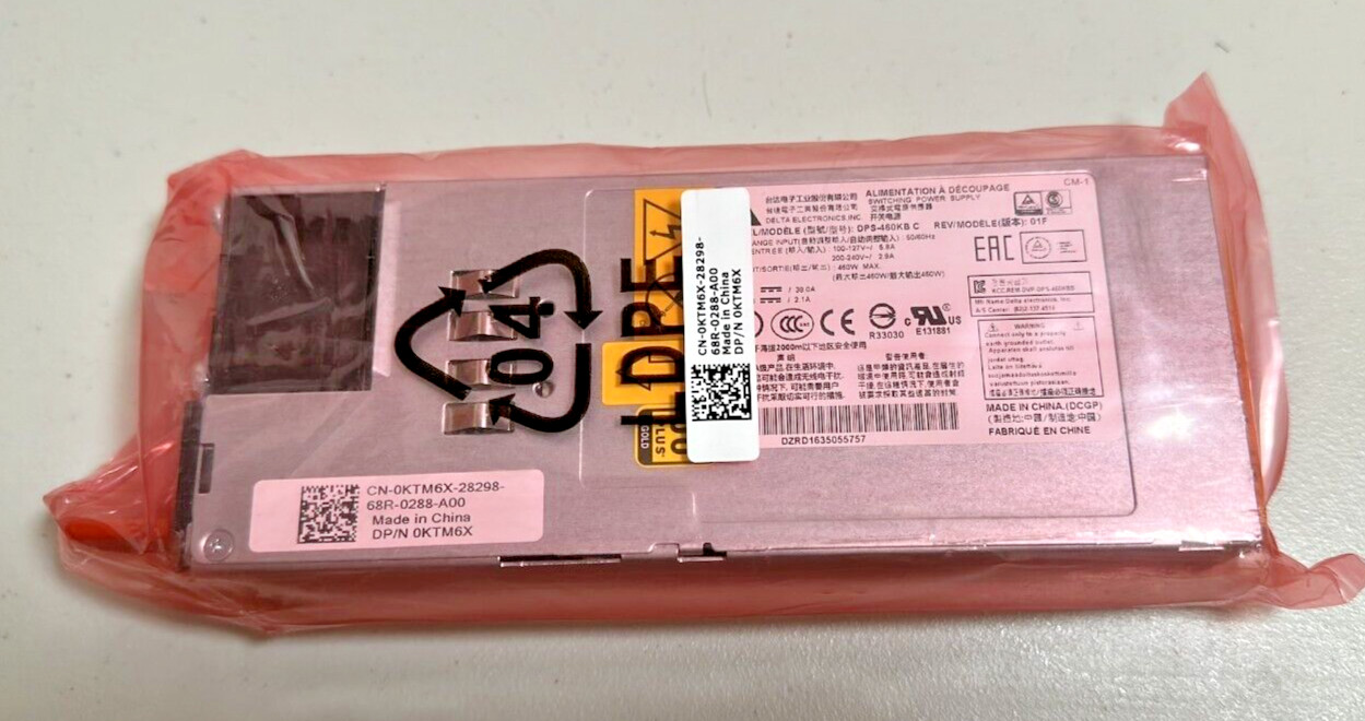 [NEW] Dell 460W Power Supply 0KTM6X DPS-460KB C For Dell Networking N4000 Series