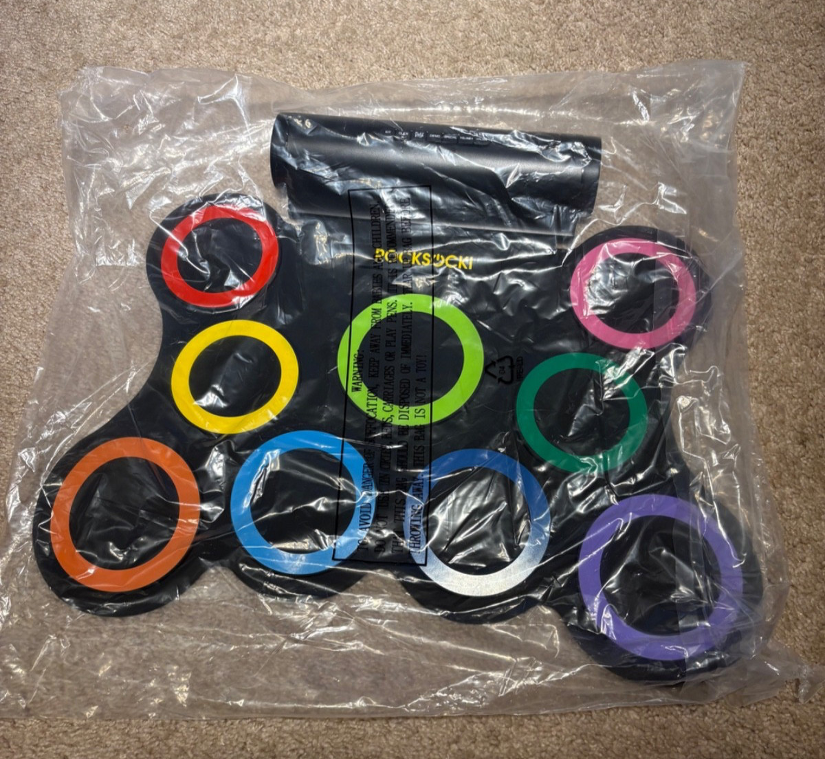 ROCKSOCKI Electric Drum Set. Bigger Roll-up Drum Pad Sealed Bag