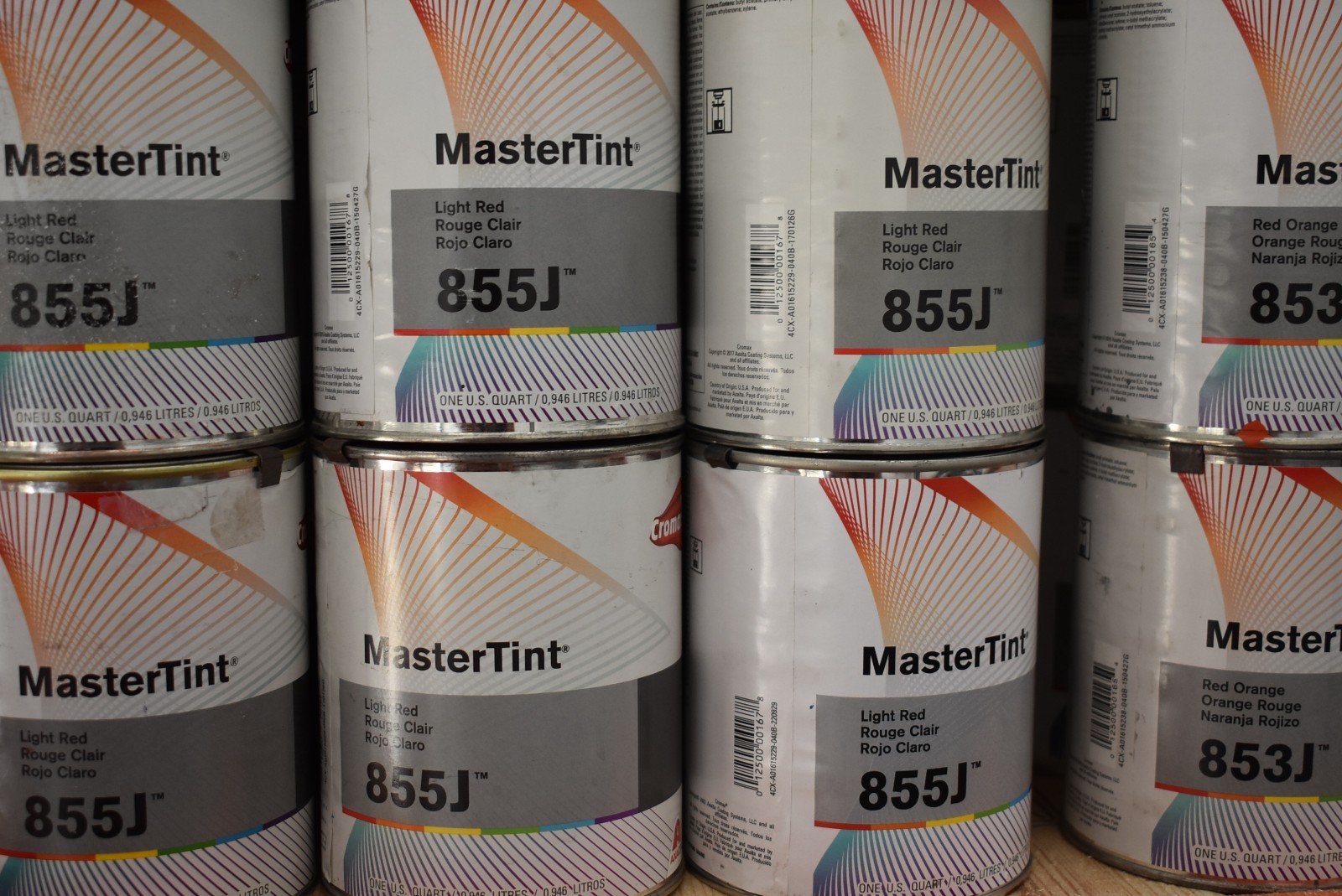855J Light Red Quart Cromax ChromaBase MasterTint Axalta by Dupont