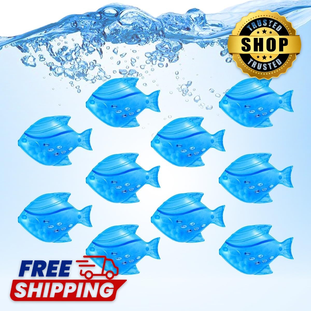 Humidifier Tank Cleaner Fish Filters 10PCS Water Purifier for Cool Warm Mist