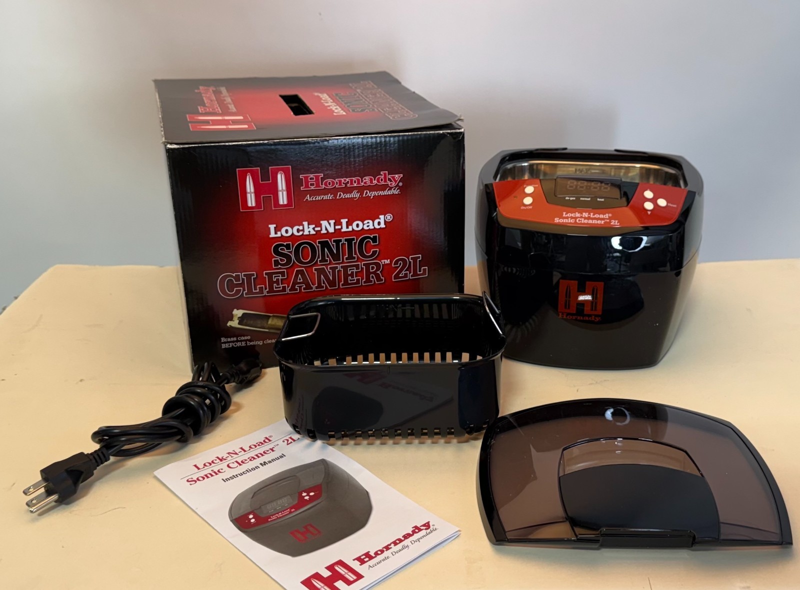 Hornady Lock N Load Sonic Cleaner 2L Ultrasonic Reloading Brass Case Gun Parts