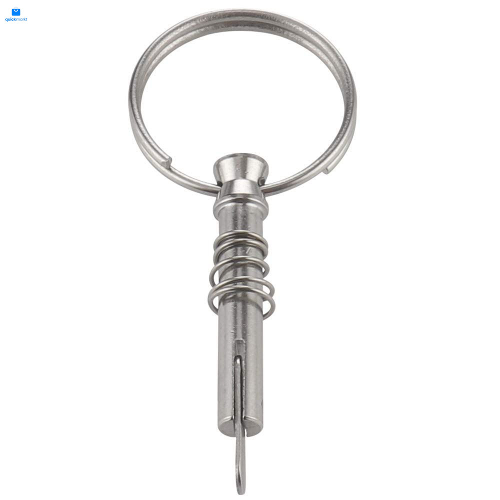 2 Pcs Quick Release Pin 1/4" Diameter w/ Drop Cam & Spring, Overall Sliver
