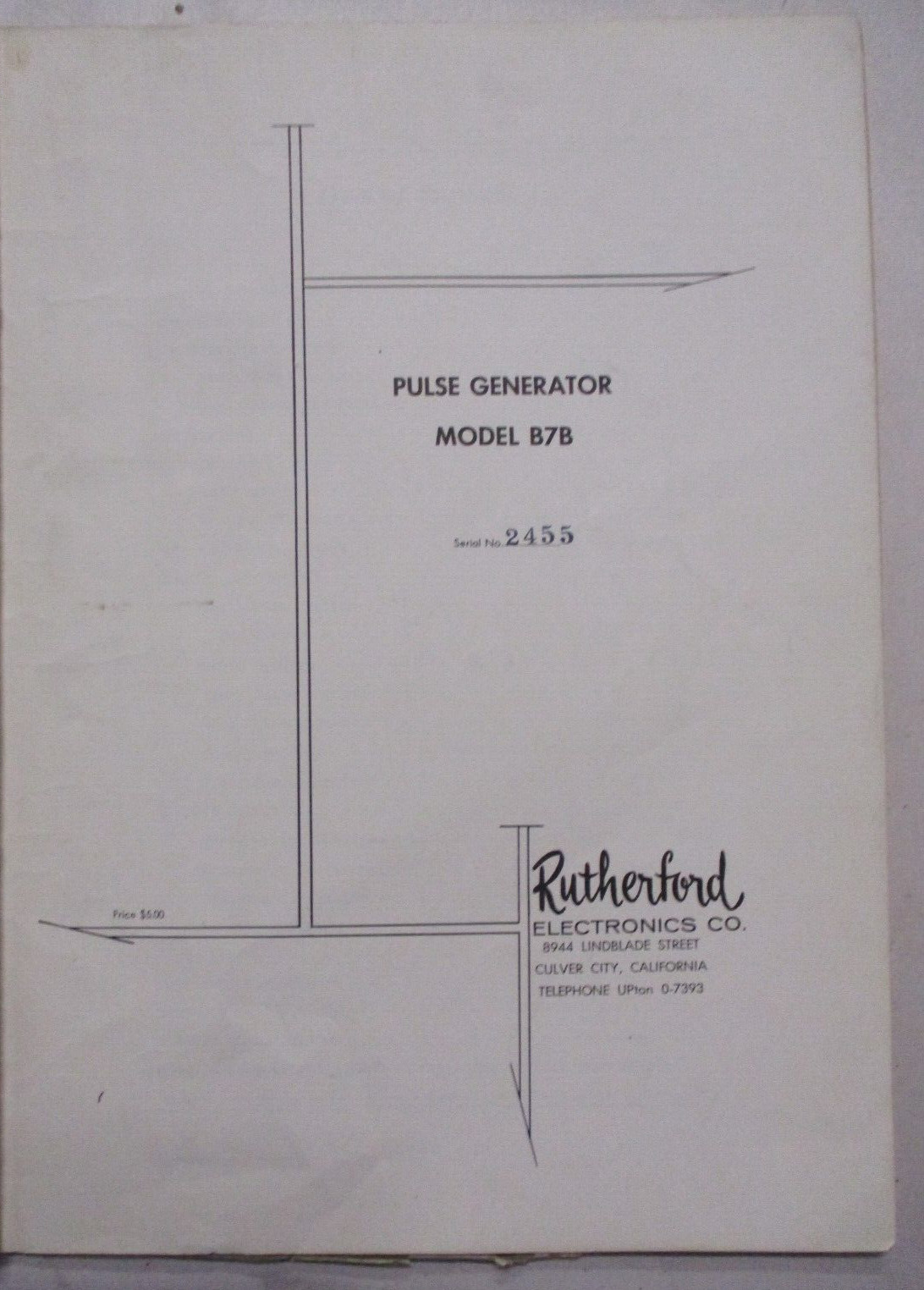 RUTHERFORD PULSE GENERATOR MODEL B7B MANUAL