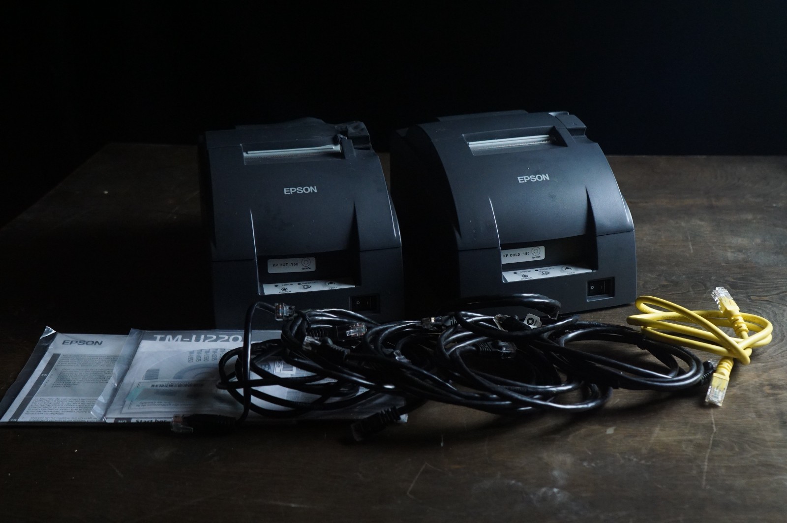 ✅UNTESTED✅2 Epson TM-U220B M188B Kitchen Receipt Printer W/ Ethernet - Read Desc