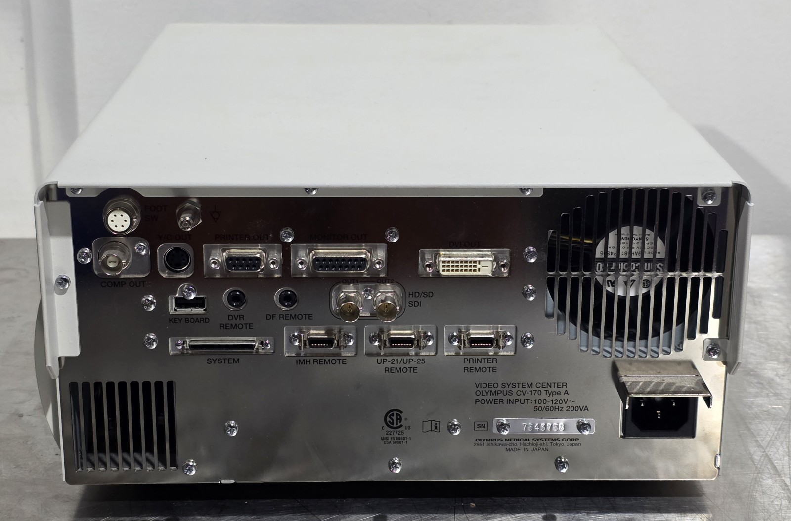 Olympus CV-170 Video Processor and Light Source