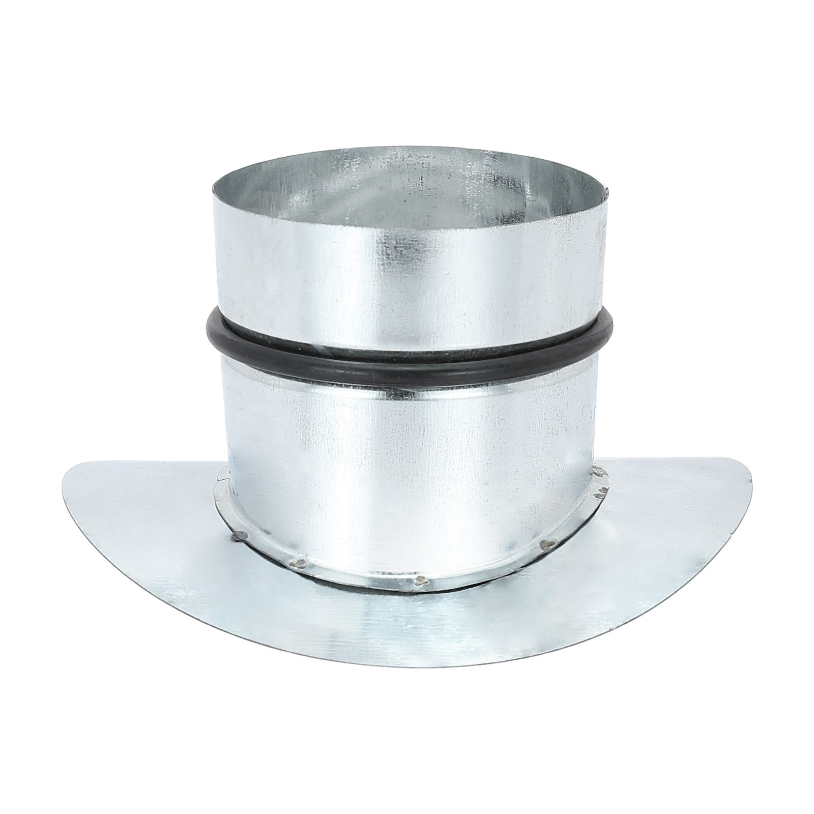 Galvanized Duct Saddle for 6" Duct to 3" Outlet Branch with Gasket