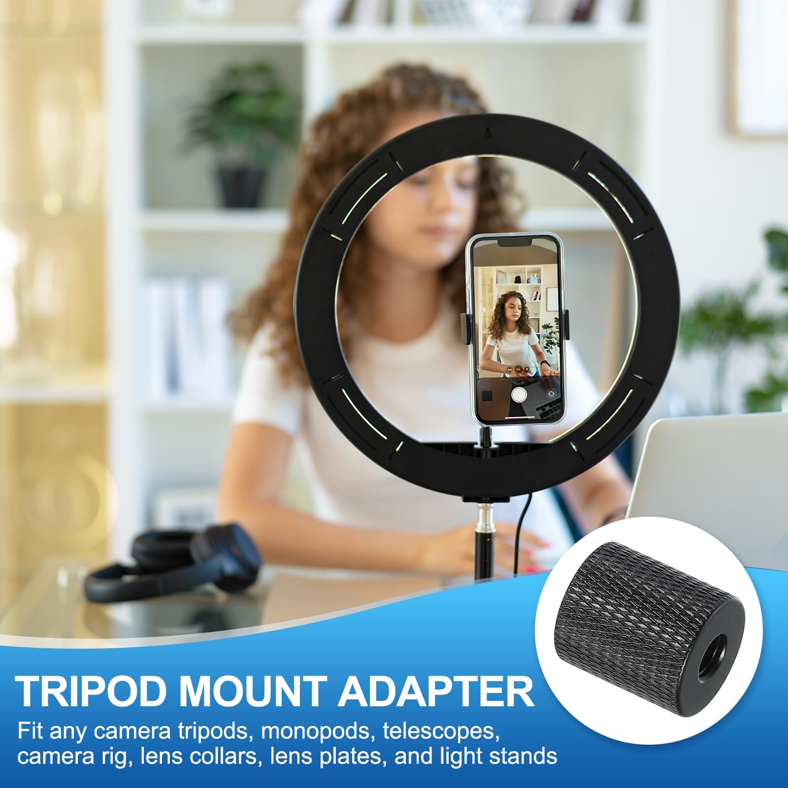 Tripod Screw Adapter 1/4" Female to M5 Female Camera Mount Converter Connector