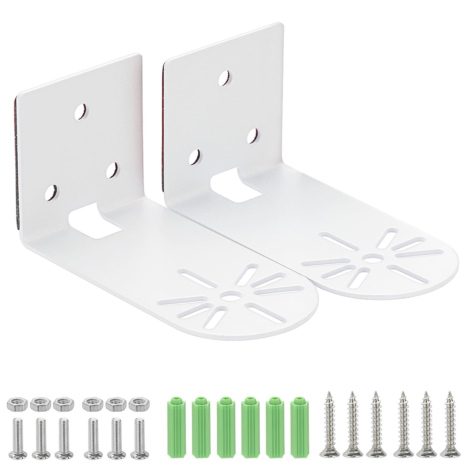 Sumnacon 2PCS Wall Mount Camera Shelf- Metal Small 3.7x2.0x2.0 Inch, White