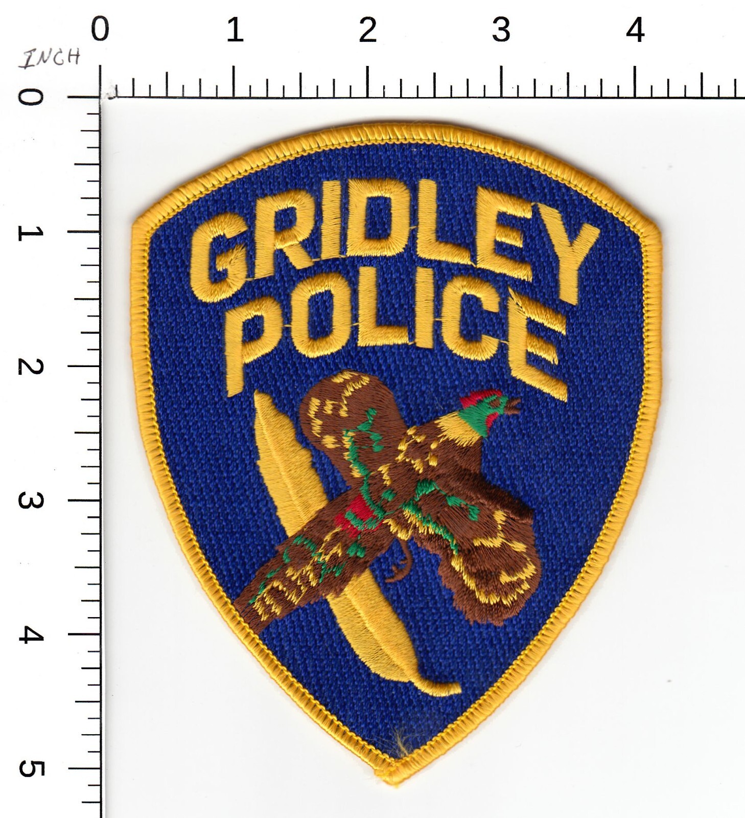 GRIDLEY -- OLDER ISSUE CALIFORNIA POLICE COLLECTIBLE PATCH