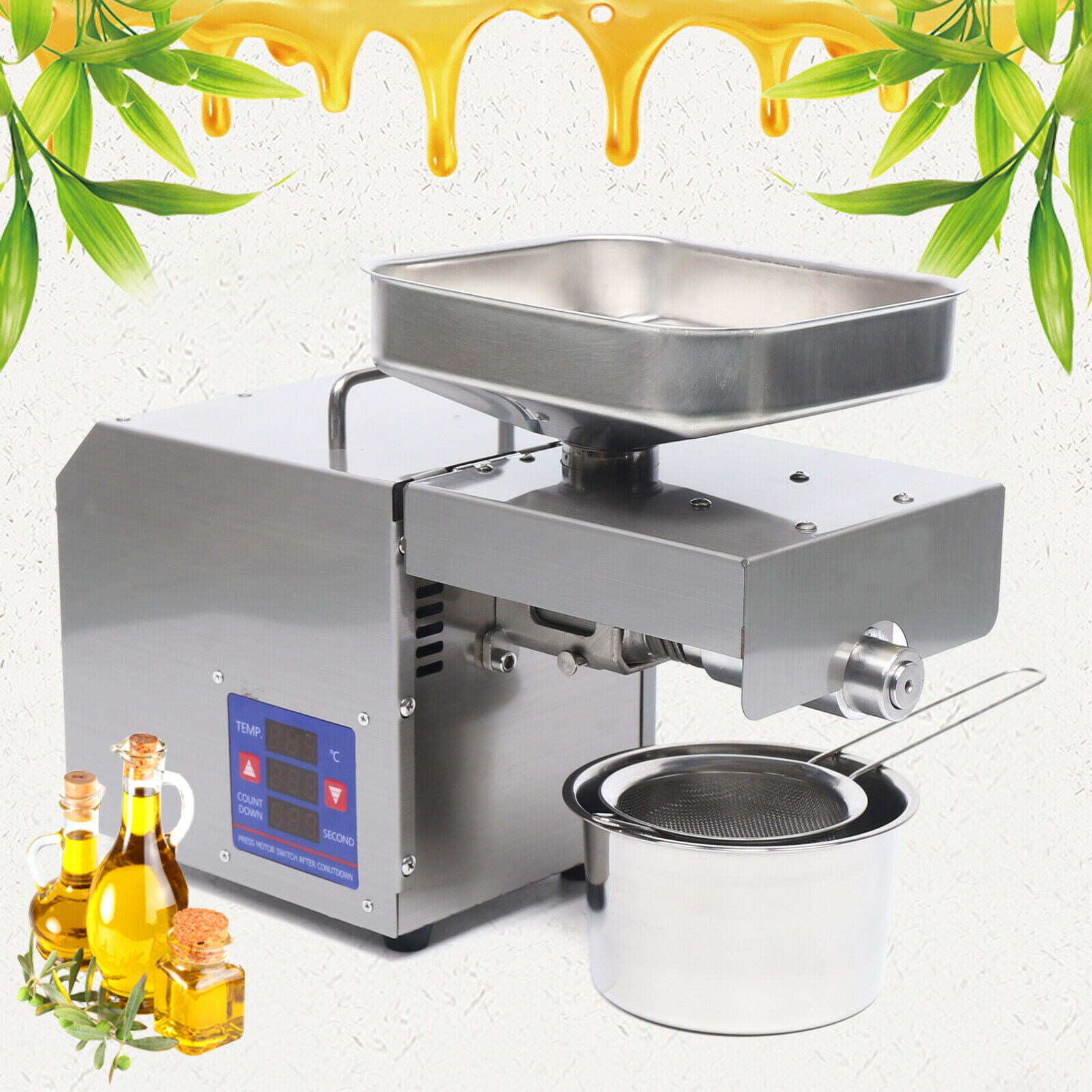 Commercial Automatic Stainless Steel Oil Press Machine Extractor