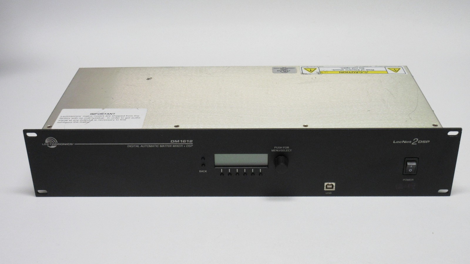 Lectrosonics DM1612 DSP Matrix Digital Automatic Mixer, Power ON and Menu VIDEO!