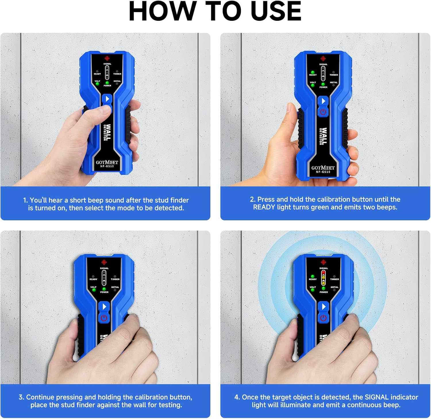 Stud Finder – Electronic Stud Detector with Smart Sensor, 3-In-1 Wall Scanner fo