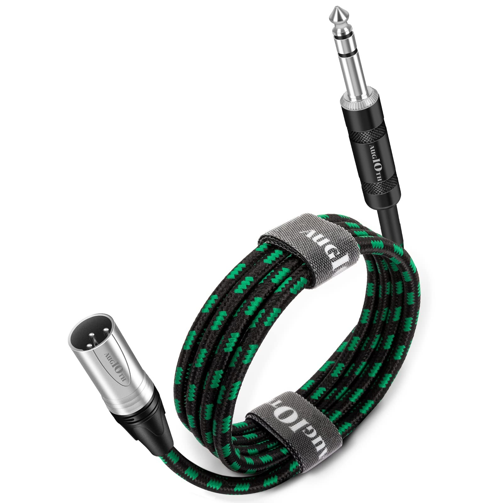 15ft XLR to 1/4" TRS Mic Cable - Balanced, 3-pin XLR Male to Quarter inch TRS...