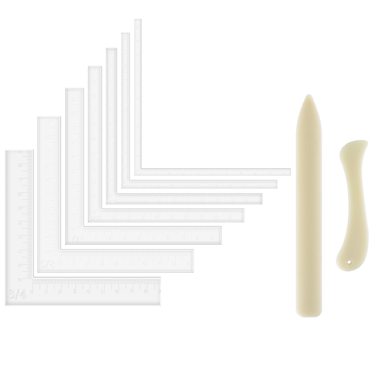 9 Pcs/Set Creative Positioning Pieces Card Corners Helpers with Bone Folder T...