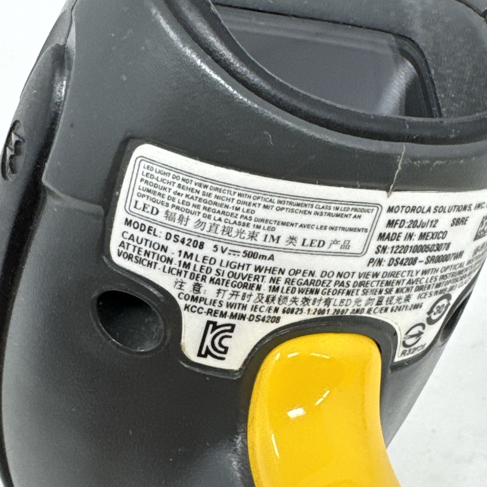 Motorola DS4208-SR00007WR Handheld USB Barcode Scanner with USB Cable