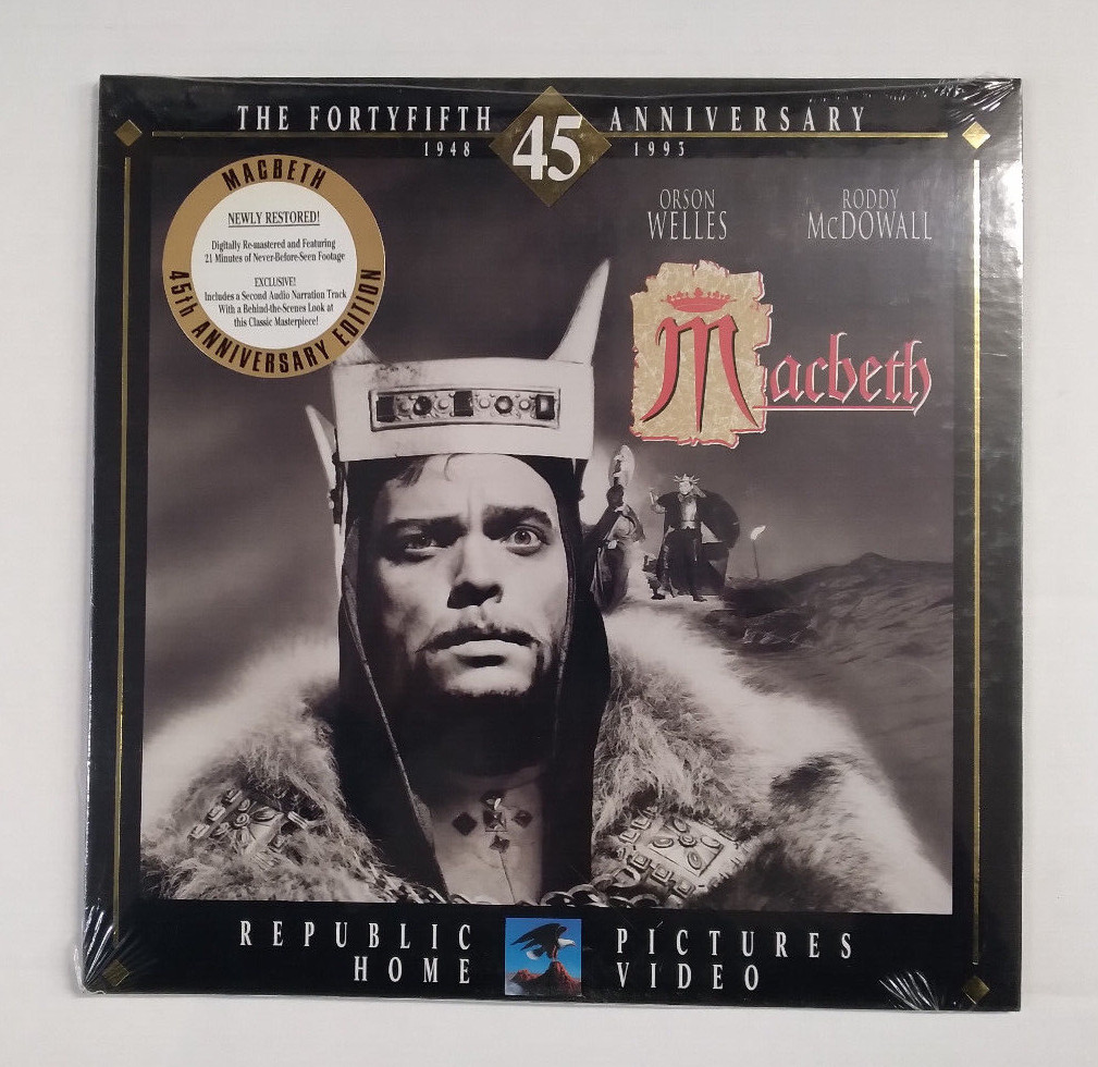 (Laserdisc) MACBETH / Orson Welles / Sealed