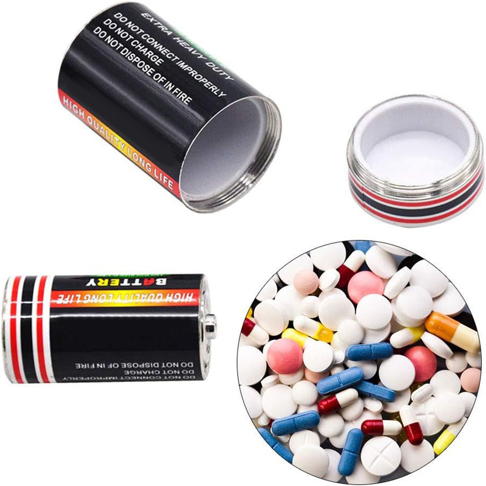 Hidden Diversion Safe False Battery Secret Stash Hidden Compartment Safe